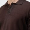 c’est moi kahverengi premium triko polo yaka t shirt